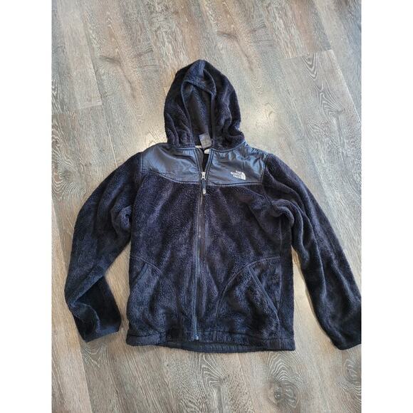 The North Face Osito Black Kids XL Fleece Hooded Full Zip Jacket #3 - Picture 1 of 3